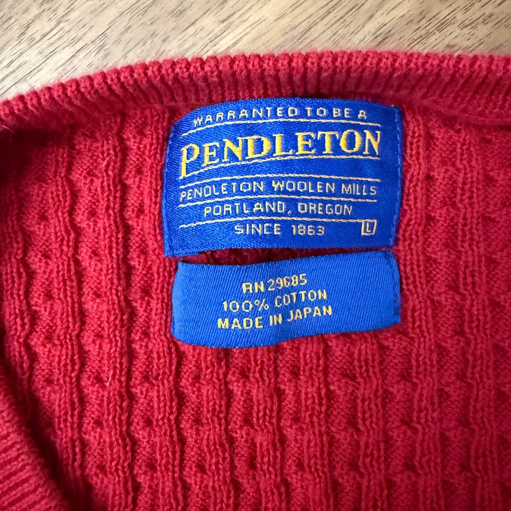 Pendleton Men's Vibrant Red Crewneck Sweater
